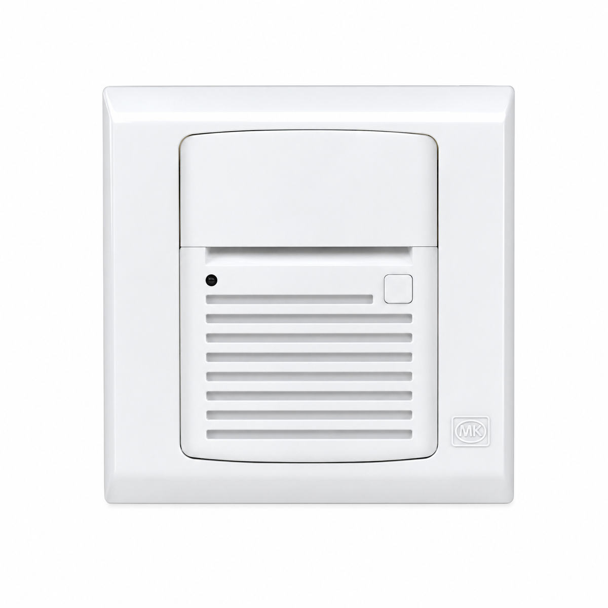 MK SlimLine Plus wired battery-operated door bell chime in white (S4338WHI)