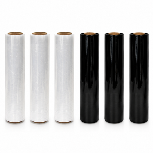 Clear and black stretch film single roll 500mm — TOOLS HERE & Co.