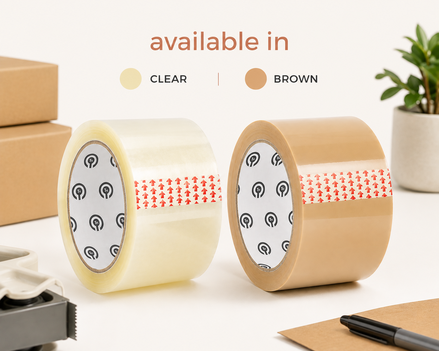 OPP packing tape available in Clear or Brown – Tools Here & Co.