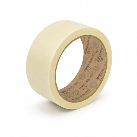 General purpose masking tape roll 48mm × 20 yards — beige / natural — Tools Here & Co